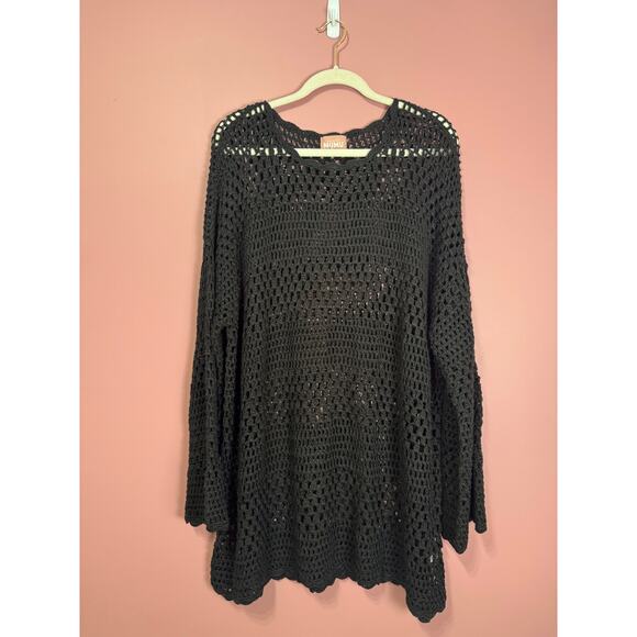 Show Me Your Mumu Paula Pullover in Black Crochet Size XXL - Picture 2 of 5